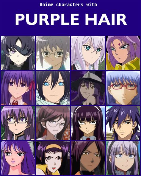 anime purple hair characters